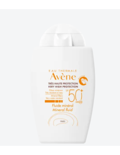 Avene Fluido Mineral SPF 50+ 40 ml - Protección solar mineral para pieles sensibles.