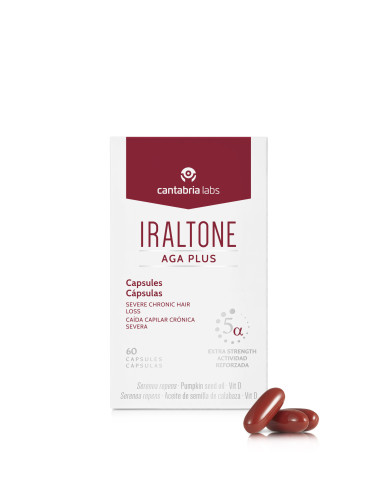 Iraltone AGA Plus 60 cápsulas - Tratamiento anticaída para la alopecia androgénica.