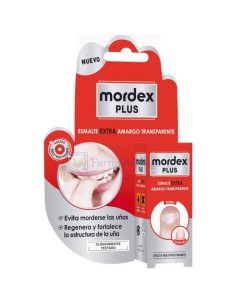 Mordex Plus Esmalte Amargo Transparente con Pincel - Tratamiento para evitar morderse las uñas.