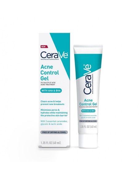 Cerave Gel Control Imperfecciones 40 ml - Gel anti-imperfecciones para piel grasa y acneica.