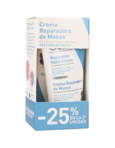 Cerave Duplo Crema Reparadora de Manos 2x50 ml - Hidratación intensiva para manos secas.