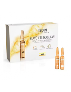 ISDINCEUTICS Flavo-C Ultraglican 2 ml 30 Ampollas - Sérum antioxidante con Vitamina C y Ácido Hialurónico.