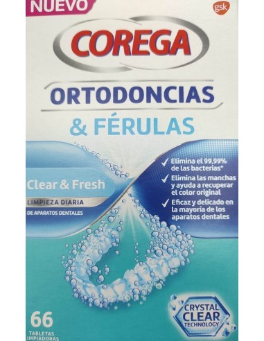 COREGA ORTODONCIAS & FERULAS 66 TABLETAS