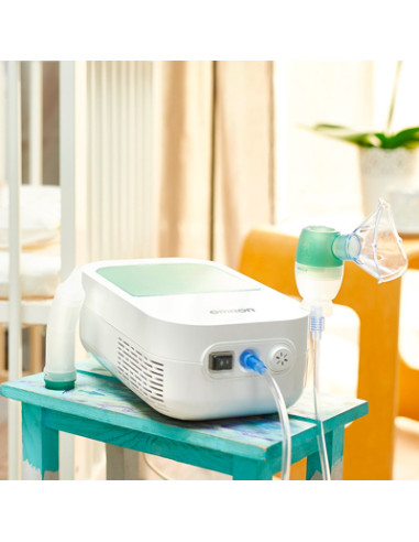Omron Compresor Nebulizador Duobaby NE-C301-E - Nebulizador con aspirador nasal para bebés.